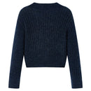 Strikket cardigan til børn str. 104 marineblå