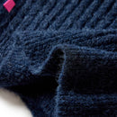 Strikket cardigan til børn str. 104 marineblå