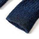 Strikket cardigan til børn str. 116 marineblå