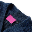 Strikket cardigan til børn str. 128 marineblå