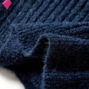 Strikket cardigan til børn str. 128 marineblå