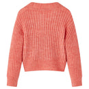 Strikket cardigan til børn str. 116 laksefarvet