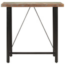 barbord 110x55x107 cm massivt genbrugstræ og jern
