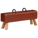 gymnastikbuk 110 cm ægte skind brun
