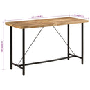 barbord 180x70x107 cm massivt mangotræ og jern