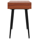 skrivebord med skuffe 110x50x75 cm konstrueret træ brun
