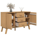 skænk OLDEN 114x43x73,5 cm massivt fyrretræ brun