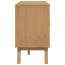 skænk OLDEN 114x43x73,5 cm massivt fyrretræ grå og brun