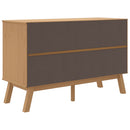 skænk OLDEN 114x43x73,5 cm massivt fyrretræ grå og brun