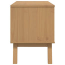 tv-bord OLDEN 114x43x57 cm massivt fyrretræ brun