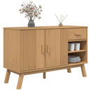 skænk OLDEN 114x43x73,5 cm massivt fyrretræ brun