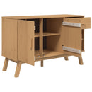 skænk OLDEN 114x43x73,5 cm massivt fyrretræ brun