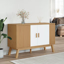 skænk OLDEN 114x43x73,5 cm massivt fyrretræ hvid og brun