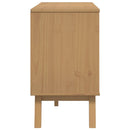 skænk OLDEN 114x43x73,5 cm massivt fyrretræ hvid og brun