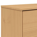 skoskab OLDEN 55x35x120 cm massivt fyrretræ brun