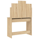 makeupbord med spejl 96x39x142 cm sonoma-eg