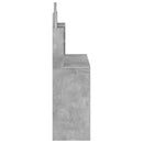 makeupbord med spejl 96x39x142 cm betongrå
