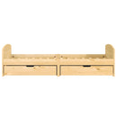 daybed med to skuffer IRUN 90x200 cm massivt fyrretræ