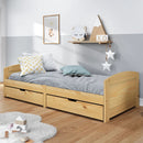 daybed med to skuffer IRUN 90x200 cm massivt fyrretræ