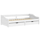 daybed med to skuffer IRUN hvid 90x200 cm massivt fyrretræ