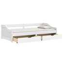 daybed med to skuffer IRUN hvid 90x200 cm massivt fyrretræ