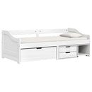 daybed med tre skuffer IRUN hvid 90x200 cm massivt fyrretræ