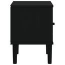 sengebord SENJA rattanlook 40x35x48 cm massivt fyrretræ sort