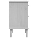 sengebord SENJA rattanlook 40x35x65 cm massivt fyrretræ hvid
