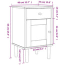 sengebord SENJA rattanlook 40x35x65 cm massivt fyrretræ hvid