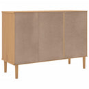 skænk SENJA 112x40x80 cm rattan-look massivt fyrretræ brun