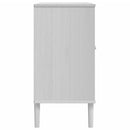 skænk SENJA 112x40x80 cm rattan-look massivt fyrretræ hvid