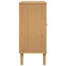 skænk SENJA 80x35x80 cm rattan-look massivt fyrretræ brun