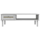 sofabord SENJA 100x55x33 cm rattan-look massivt træ hvid