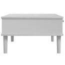 sofabord SENJA 100x55x33 cm rattan-look massivt træ hvid
