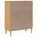 skænk SENJA 90x40x112 cm rattan-look massivt fyrretræ brun