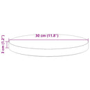 bordplade Ø30x3 cm rund massivt fyrretræ