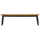 bænk 160x40x45 cm massivt mangotræ og jern