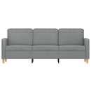 3-personers sofa 180 cm stof lysegrå