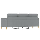 3-personers sofa 180 cm stof lysegrå