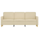 3-personers sofa 180 cm stof cremefarvet