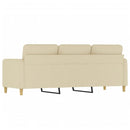 3-personers sofa 180 cm stof cremefarvet