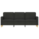 3-personers sofa 180 cm stof sort