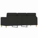 3-personers sofa 180 cm stof sort