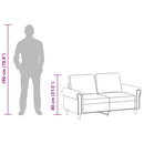 2-personers sofa 120 cm kunstlæder cremefarvet