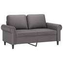 2-personers sofa 120 cm kunstlæder grå