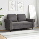 2-personers sofa 120 cm kunstlæder grå