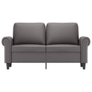 2-personers sofa 120 cm kunstlæder grå