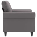 2-personers sofa 120 cm kunstlæder grå