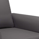 2-personers sofa 120 cm kunstlæder grå