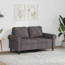 2-personers sofa 120 cm kunstlæder grå